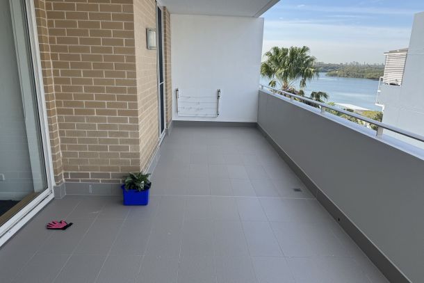 Re-tiled waterfront apartment balcony in Rhodes
