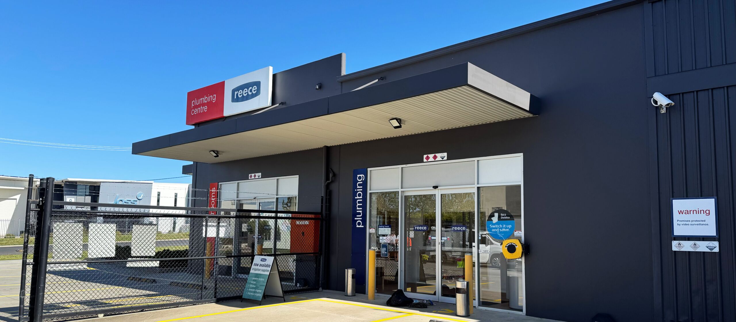 Exterior repaint of a commercial trade store, Sydney