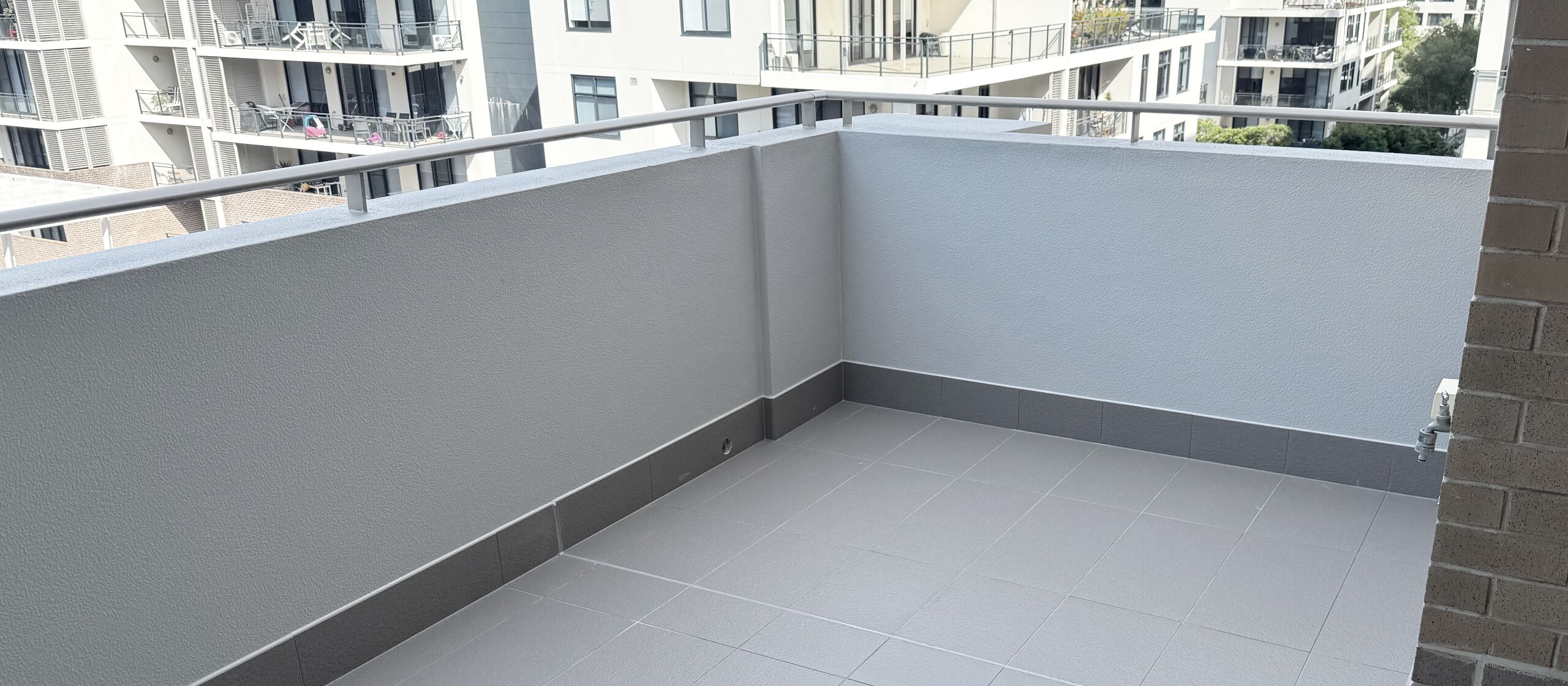 Repaired and repainted apartment balcony, Sydney